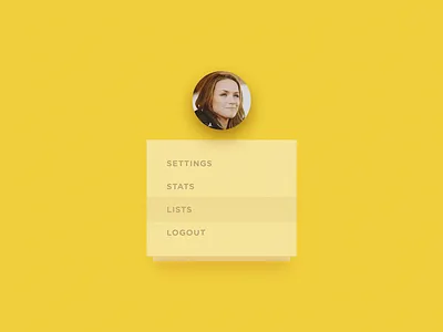 Dropdown clean dailyui day27 dropdown layers minimal yellow