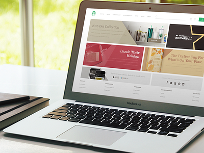 Starbucks Home Web Layout design home page redesign starbucks web