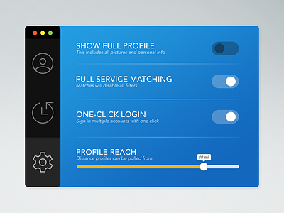 Settings UI 007 dailyui settings ui