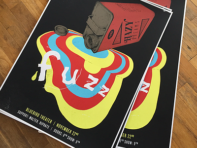 Fuzz gig poster fuzz gig poster screen print