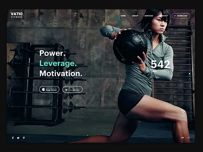 Sports app full width landing slider template theme