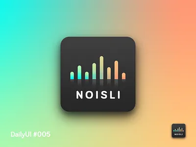 Daily UI #005, App Icon 005 app appicon daily ui ui dailyui icon icons nois noisli sounds wave