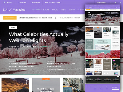 Daily UI Magazine header magazine news photoshop psd template ui kit web design website