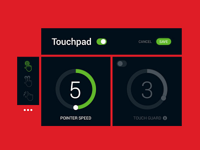 Day 079 - Settings daily interface degree info pointer speed settings touch guard touchpad ui ux web