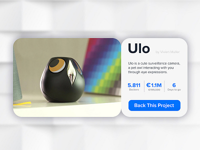 Day 082 - Crowdfunding camera crowdfunding daily project surveillance ui ulo userinterface ux web