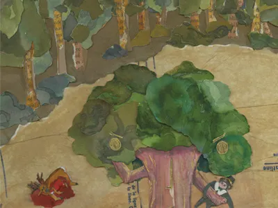 Legend of the Meesink collage legend angry tree meesink watercolor