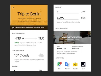 Itinerary design design flights hotel itinerary trips ui ux visual