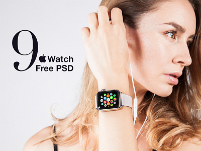 9 Free Apple Watch Mockup apple free freebies lifestyle mockup watch