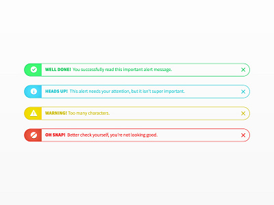 notifications alert alert box error message info message microcopy success message ui