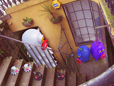 Secret meeting to rule the world 3d character creatures edinburgh illustration monsters