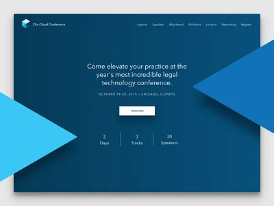Clio Cloud Conference 2015 conference dark home page landing shadow shape ui web web design website
