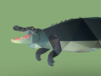 Crocodile. alligator animals crocodile cute animals dribbble inspire low poly low polygon photoshop photoshop cc vector vector art