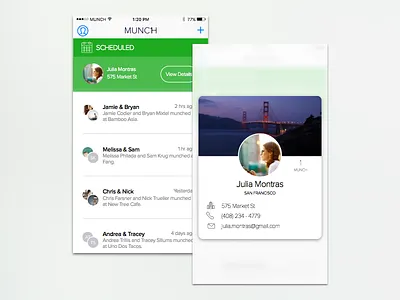 Munch Time app force touch ios iphone mobile munch peek and pop