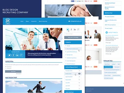 Blog Design blog blog design blog post detail post post detail recruiting ui ux