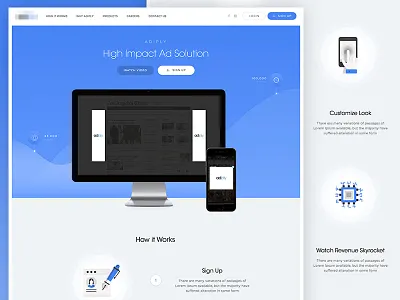 new landing app color gradient icon interface landing scroll ui video web website