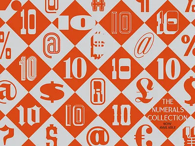 The Numerals Collection design font lettering numbers product release special typography