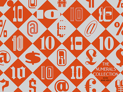 The Numerals Collection design font lettering numbers product release special typography