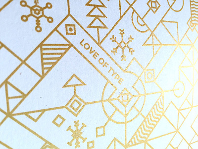Love Of Type Dribbb design french paper gold graphic design screenprint silkscreen typography