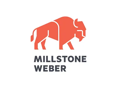 Millstone Weber Identity (alternate) animal bison brand identity branding construction logo mascot masculine metric strong