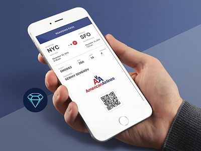 Boarding Pass - Day45 My Free UI/UX SketchApp Challenge boarding boarding pass daily ui dailyui day100 day45 download freebie pass sketch sketchapp