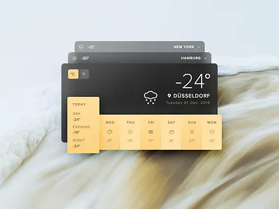 Day 37 - Weather dailyui glass snow ui ux weather