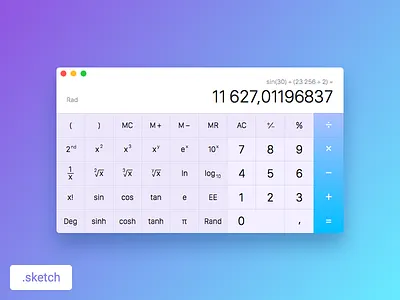 Engineering Calculator (freebie sketch) app calc calculator cos engineering free math sin sketch
