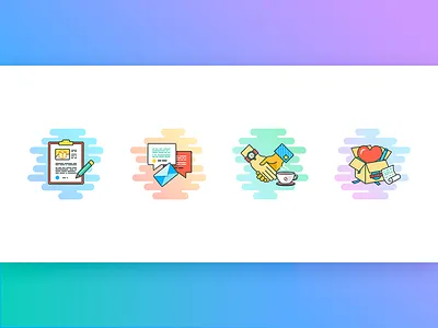 Colorful Icons for Landing android bright color colorful flat icons landing lollipop material