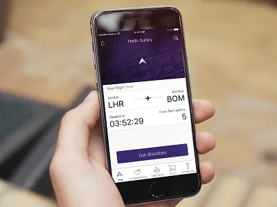 Mobility App airport directions mobiliy app ui