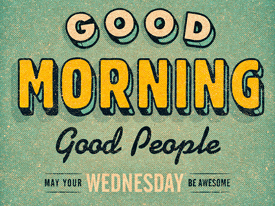 Morning morning retro texture twentyonecreative type typography
