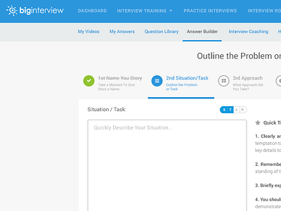Biginterview app biginterview bootstrap edit inline steps tour ui ux webapp wizard