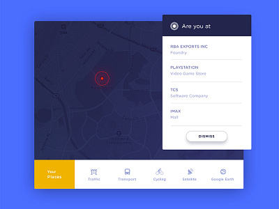 Location Tracker - Daily UI :: 020 020 clean dailyui location tracker web