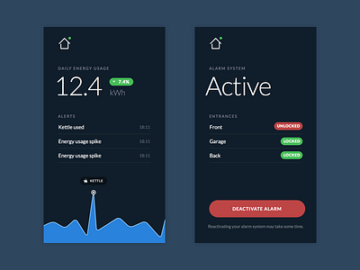 Smart Home App alarm app energy home security smart