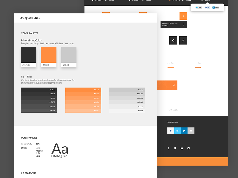 Example of UI Styleguide