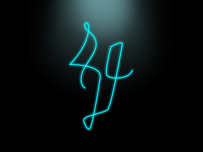 4 36daysoftype branding glow handlettering lettering logo neon sign typography