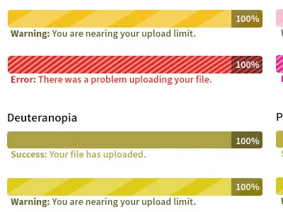 Progress Bars For Everyone color blind progress bars ux
