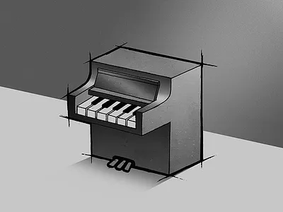 1 black branding handlettering lettering logo music perspective piano typography white