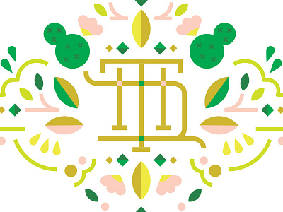 Thd Dribble Shot Thd3 flourish line art logo monogram pattern