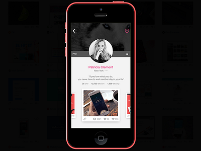 Dribbble App app design graphic mobile ui ux