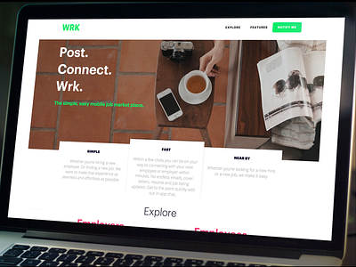 WRK Website cards design jobs money recruiting ui web webdev