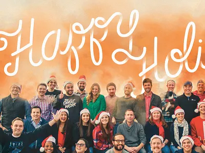 Happy Holidays from GoSpotCheck 2015 happy happy holidays holiday holidays photography script smoke type typography