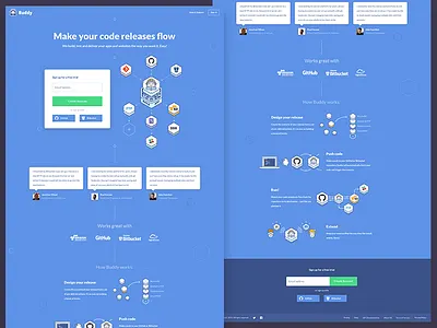 New Landing Page app buddy clean deploy git github homepage landing product ui web website