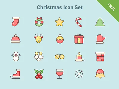Free vector icons: Christmas set christmas holiday icon icons season svg vector x mas xmas