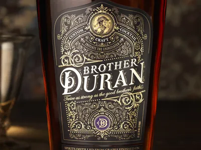 Duran design gold illustration jcdesevre luxury packaging typography vintage