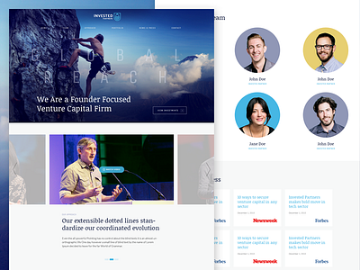 Invested - Venture Capital Theme capital homepage index landing template theme ui venture web website