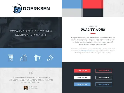 Doerksen Style Tile branding buttons icons style tile testimonial