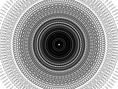 Chaotic Mandala 01 chaotic graphic design graphics lettering logo logotype mandala mark pattern recursive typography wordmark