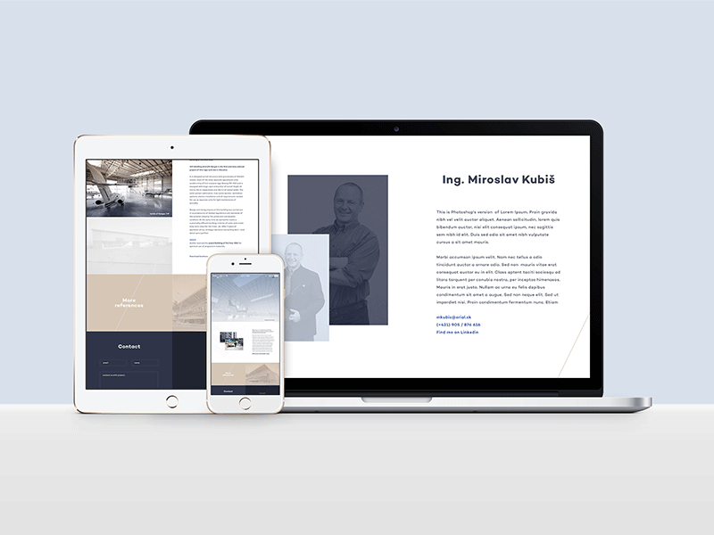 Erial webdesign architecture branding build corporate engineering flat industrial residential webdesign