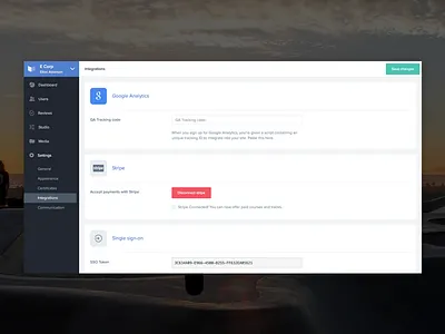 Integrations v2 admin api dashboard education learn settings