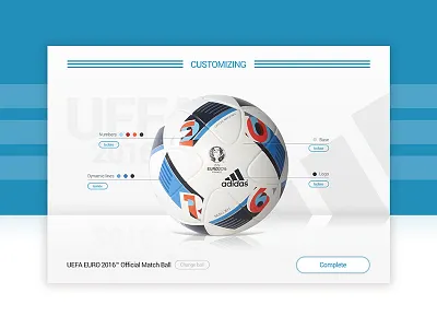 090 - Custom Product 2016 adidas custom cutomize interface official product soccer uefa ui web