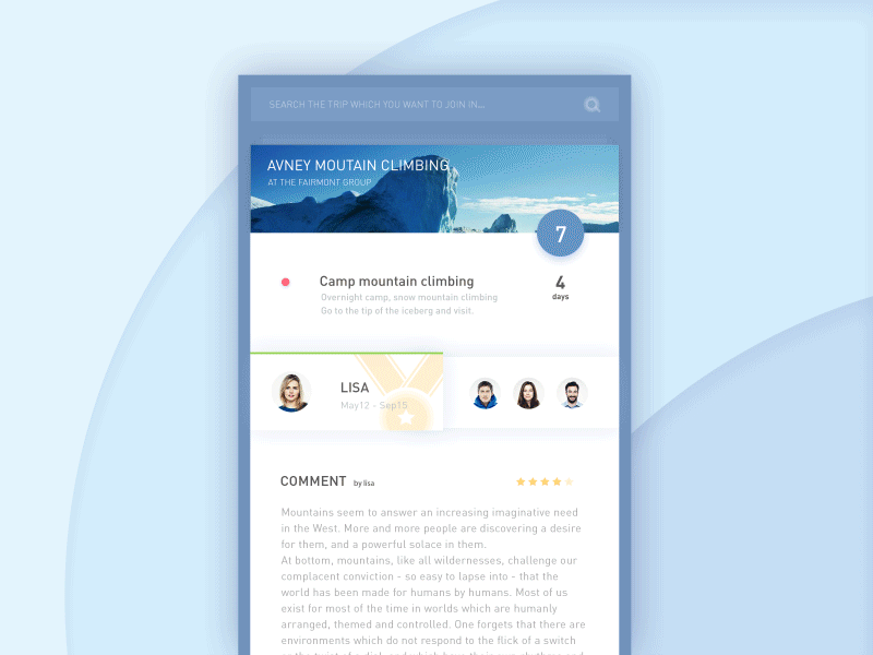 Animation - Concept info detail interface animation app card comment concept dashboard detail flip info interface ui ux